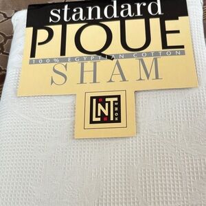 Pillow sham pique 240 thread count new Egyptian cotton 26” x 21” LNT Home